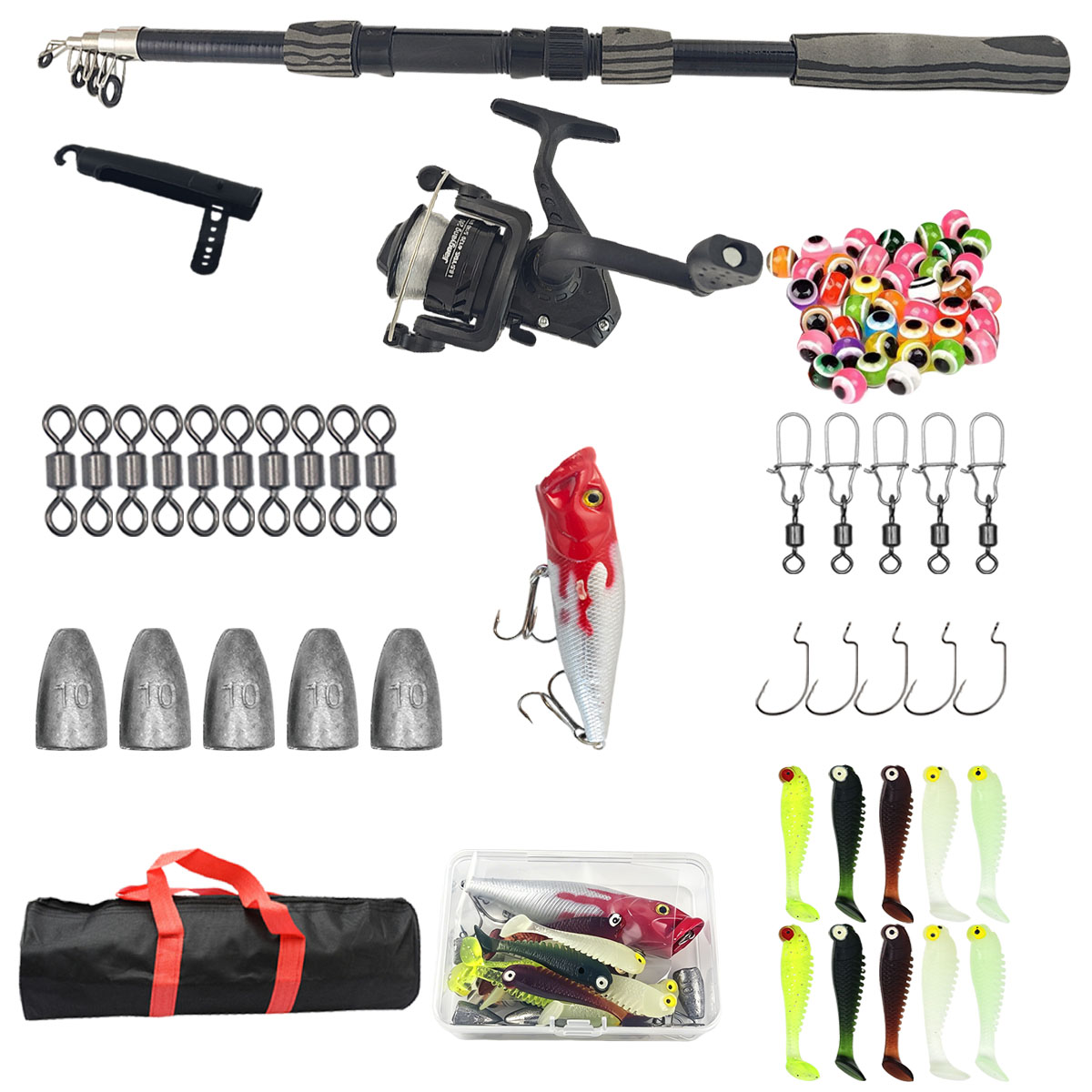 Fishing Equipment Storage - Портативный телескопический рыболовный набор 1,8 м,