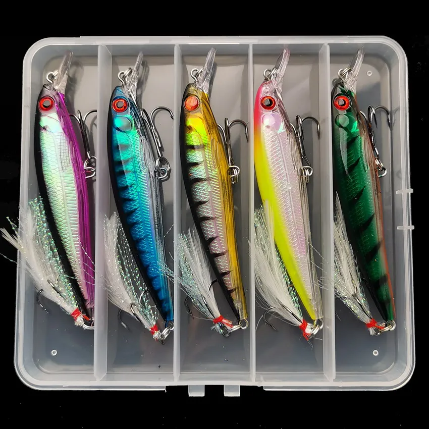 Fishing Equipment And Accessories - 5 шт./коробка, жесткая рыболовная приманка с